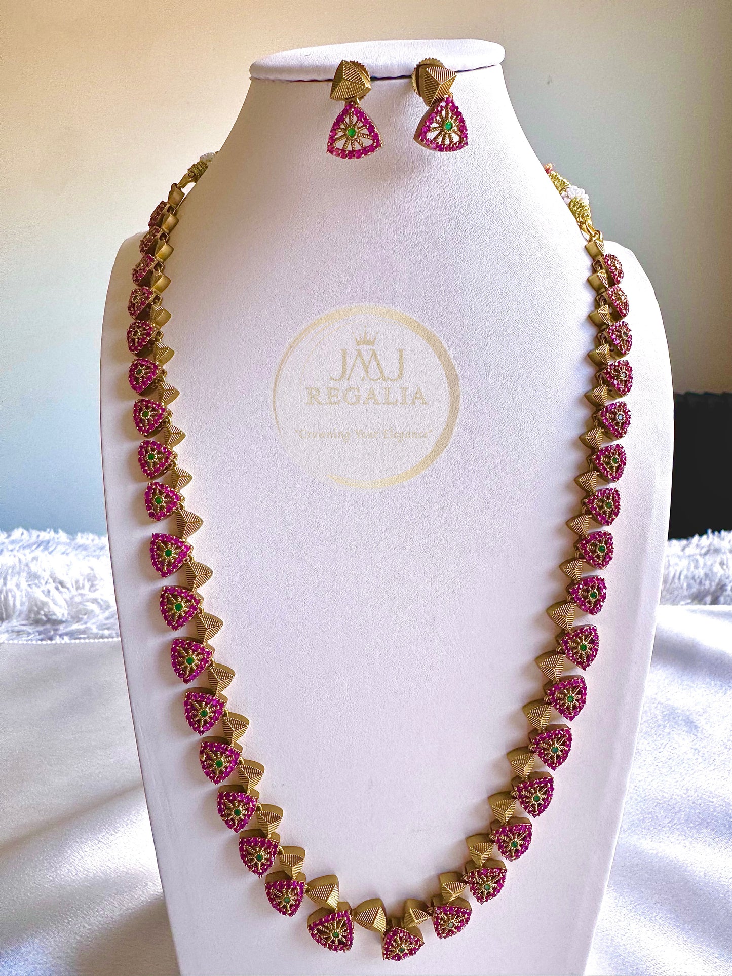 Diamond Lace - AD stone diamond cut necklace