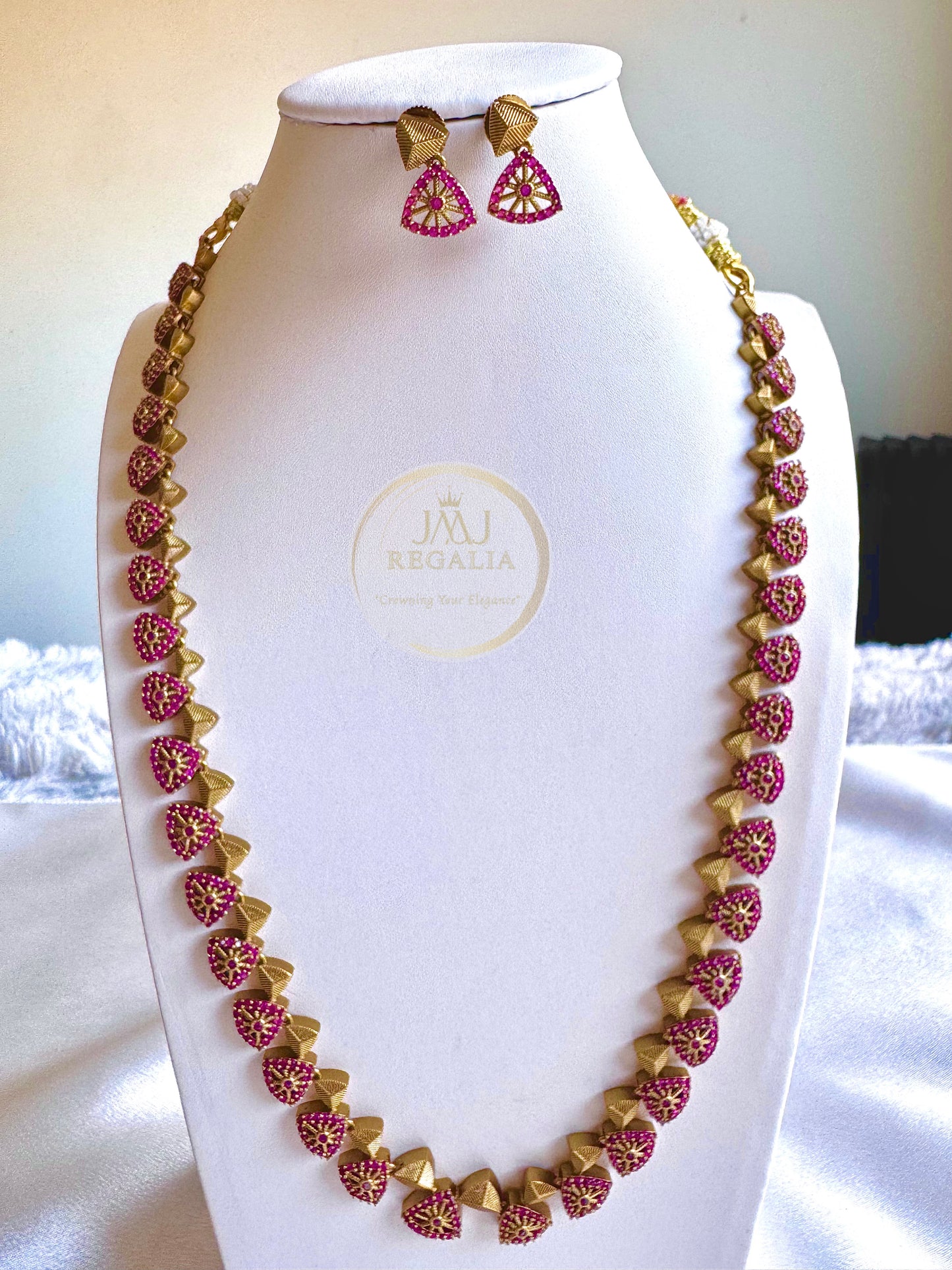 Diamond Lace - AD stone diamond cut necklace