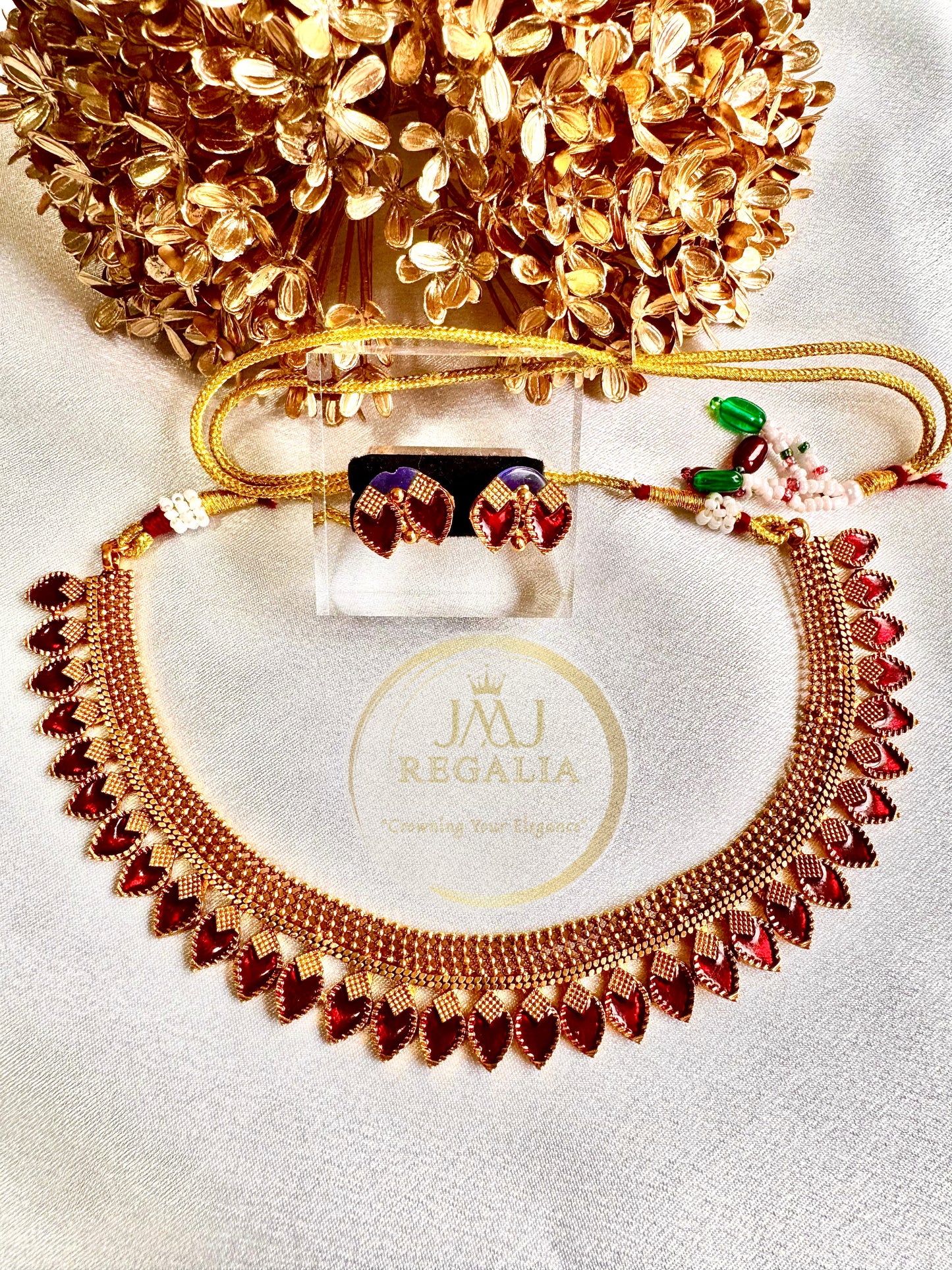 Elathaali - water drop palakka necklace