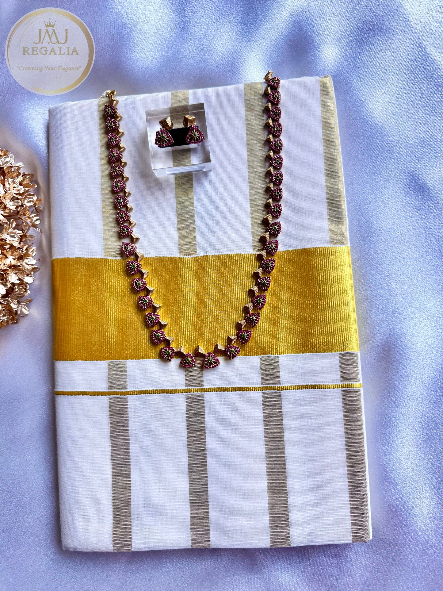 Mallikappoo - White or ivory saree for Temple and Everyday look