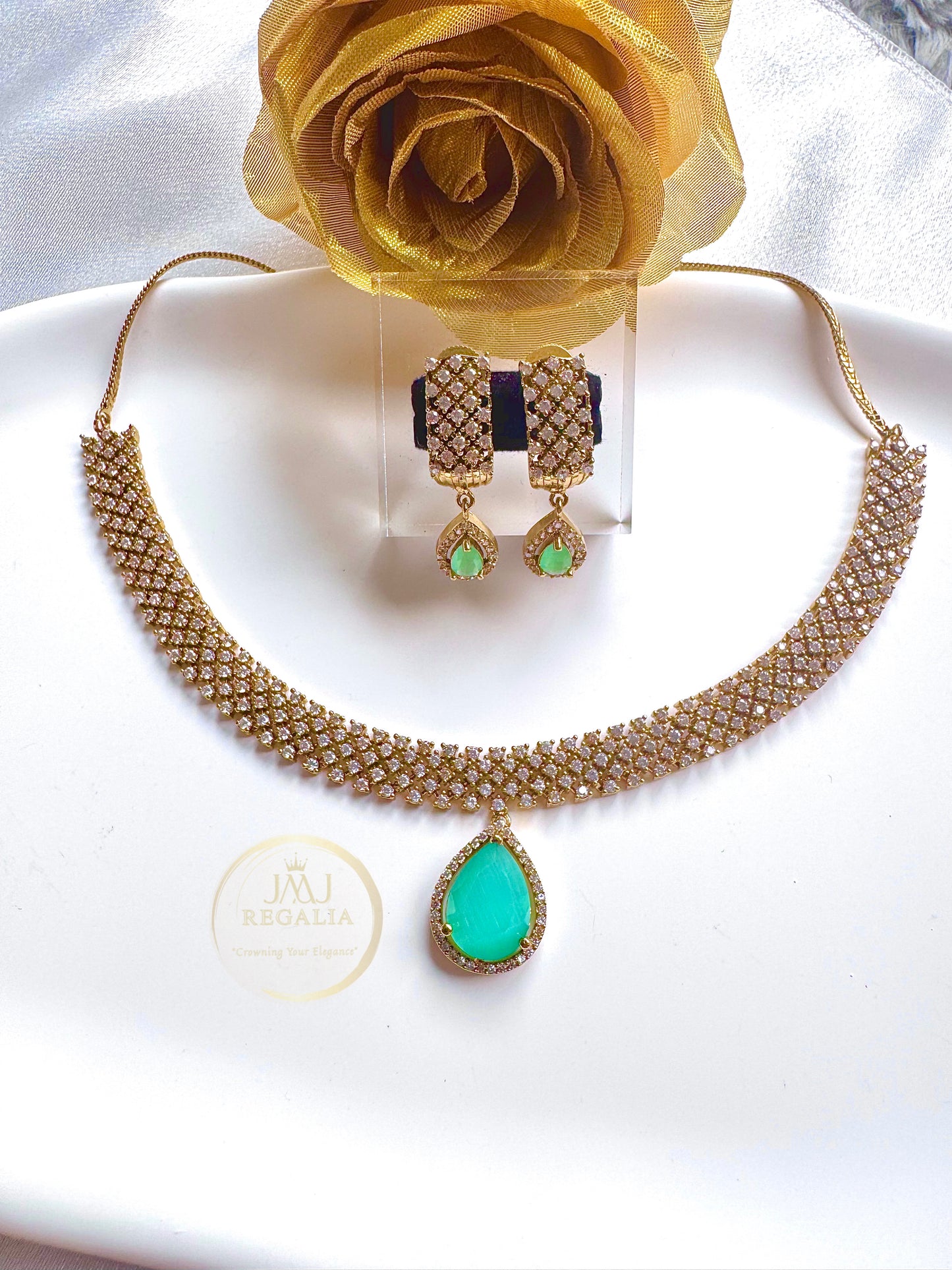 Radiant Allure - AD Stone necklace set