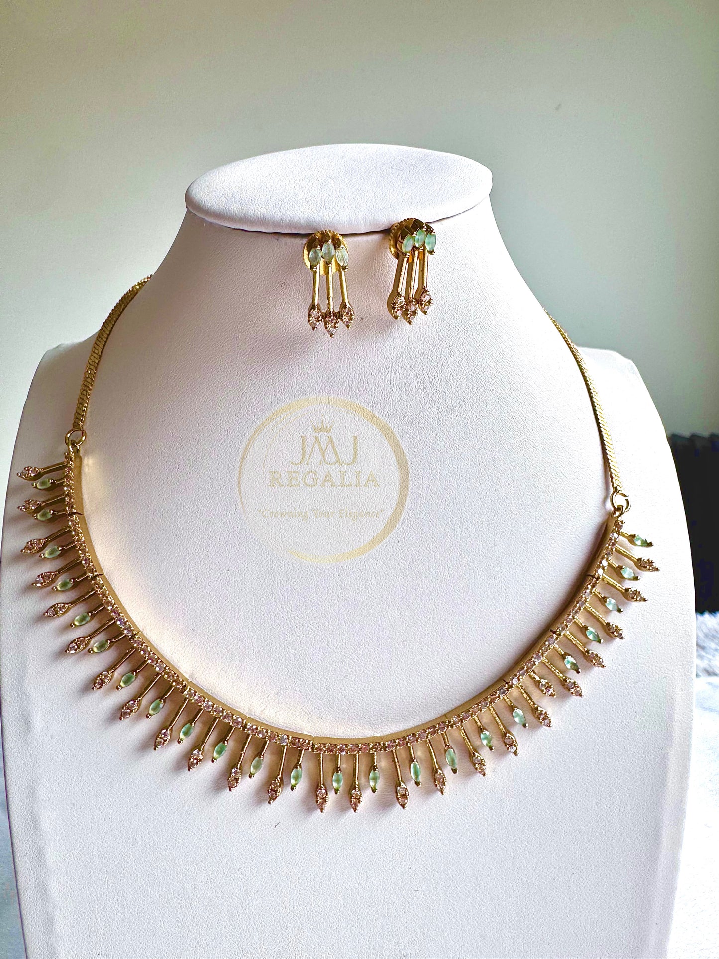 Gleame Crownlet - AD stone needle spark necklace set