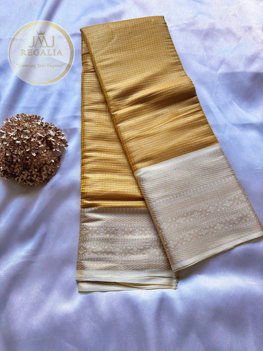Kanakriti - Bright Yellow tissue silk