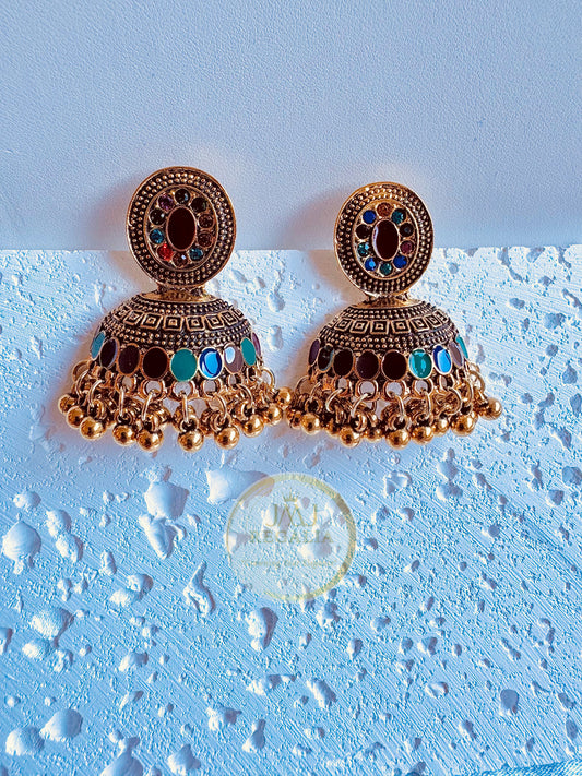 Dangle Bell - Ethnic bohemian crystal Earrings