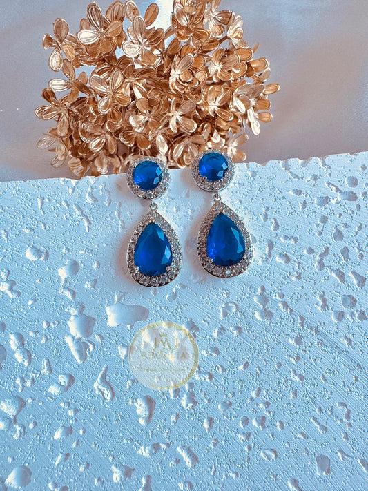 Crystal Tiara - Elegant AD stone Earrings