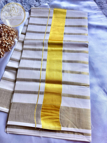 Mallikappoo - White or ivory saree for Temple and Everyday look