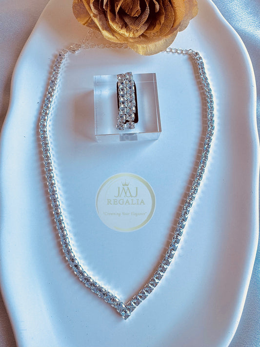 Crystal Embrace - Rhinestones necklace set