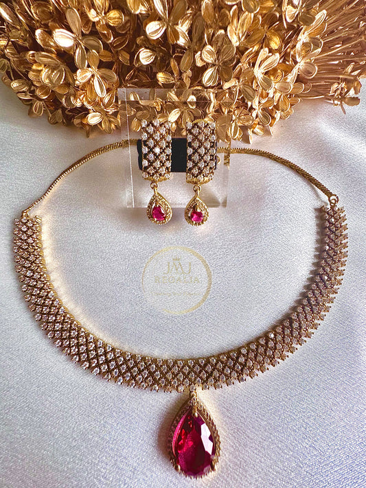 Radiant Allure - AD Stone necklace set