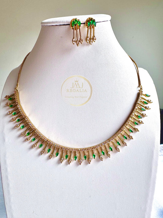 Gleame Crownlet - AD stone needle spark necklace set